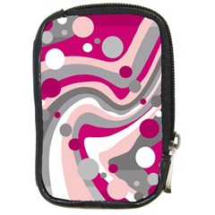 Magenta, Pink And Gray Design Compact Camera Cases