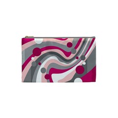 Magenta, Pink And Gray Design Cosmetic Bag (small) 