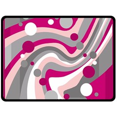 Magenta, Pink And Gray Design Fleece Blanket (large)  by Valentinaart