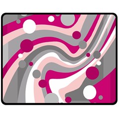 Magenta, Pink And Gray Design Fleece Blanket (medium) 