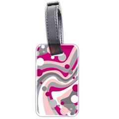 Magenta, Pink And Gray Design Luggage Tags (two Sides) by Valentinaart