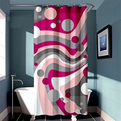 Magenta, Pink And Gray Design Shower Curtain 36  X 72  (stall) 