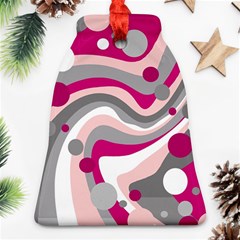 Magenta, Pink And Gray Design Ornament (bell) 