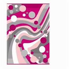 Magenta, Pink And Gray Design Large Garden Flag (two Sides)