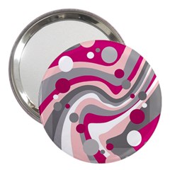 Magenta, Pink And Gray Design 3  Handbag Mirrors by Valentinaart