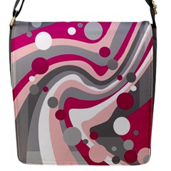 Magenta, Pink And Gray Design Flap Messenger Bag (s)