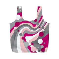 Magenta, Pink And Gray Design Full Print Recycle Bags (m)  by Valentinaart