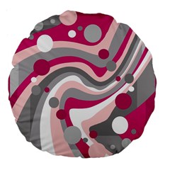 Magenta, Pink And Gray Design Large 18  Premium Flano Round Cushions