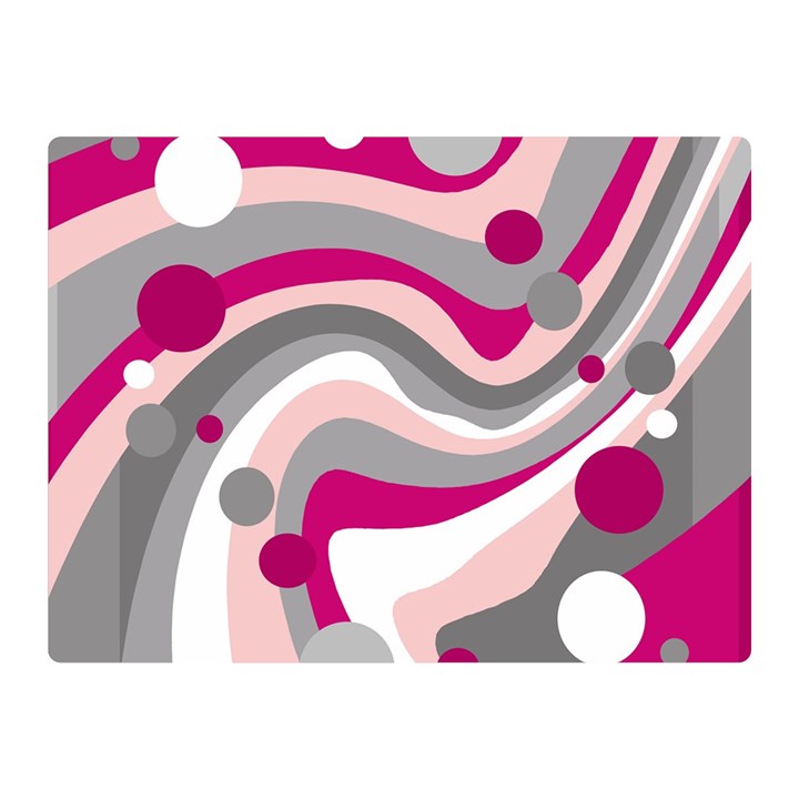 Magenta, pink and gray design Double Sided Flano Blanket (Mini) 