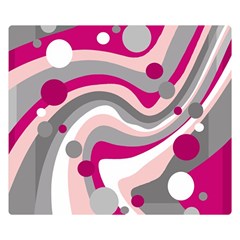 Magenta, Pink And Gray Design Double Sided Flano Blanket (small)  by Valentinaart