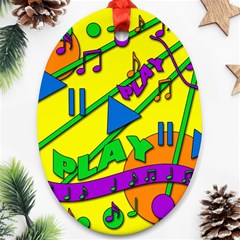 Music Ornament (oval)  by Valentinaart