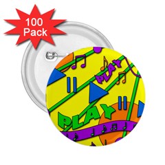 Music 2 25  Buttons (100 Pack) 