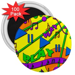 Music 3  Magnets (100 Pack) by Valentinaart