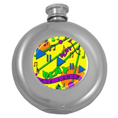 Music Round Hip Flask (5 Oz)