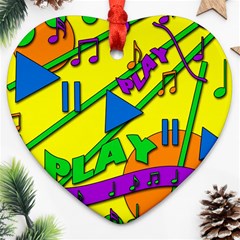 Music Heart Ornament (2 Sides)