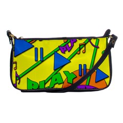 Music Shoulder Clutch Bags by Valentinaart