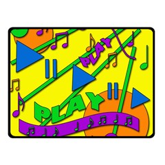 Music Double Sided Fleece Blanket (small)  by Valentinaart