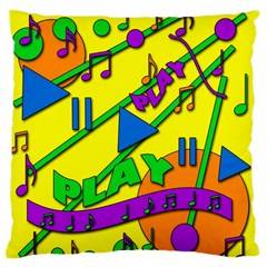 Music Standard Flano Cushion Case (one Side) by Valentinaart