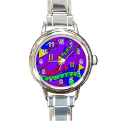 Music 2 Round Italian Charm Watch