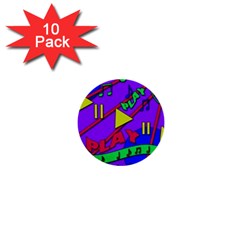 Music 2 1  Mini Buttons (10 Pack) 