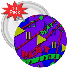 Music 2 3  Buttons (10 Pack) 