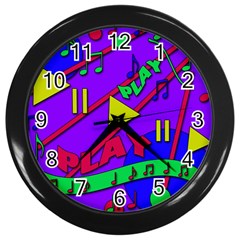 Music 2 Wall Clocks (black)