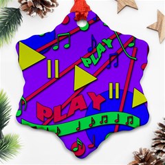 Music 2 Snowflake Ornament (2-side) by Valentinaart