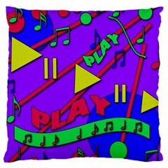 Music 2 Large Cushion Case (one Side) by Valentinaart