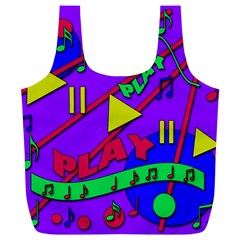 Music 2 Full Print Recycle Bags (l)  by Valentinaart