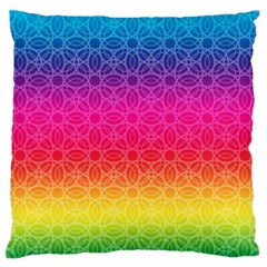 Rainbow Rings Standard Flano Cushion Case (one Side) by PhotoThisxyz