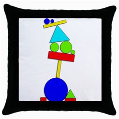 Balance  Throw Pillow Case (black)