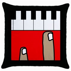 Piano  Throw Pillow Case (black)