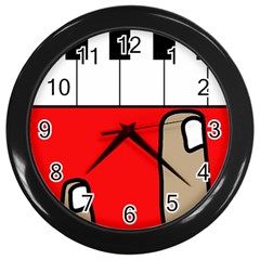 Piano  Wall Clocks (black)