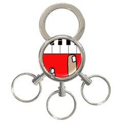 Piano  3-ring Key Chains