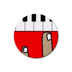 Piano  Rubber Coaster (round) 