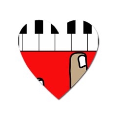 Piano  Heart Magnet