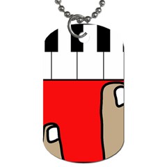 Piano  Dog Tag (one Side)