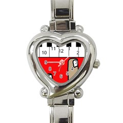 Piano  Heart Italian Charm Watch