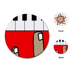 Piano  Playing Cards (round)  by Valentinaart