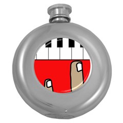 Piano  Round Hip Flask (5 Oz) by Valentinaart