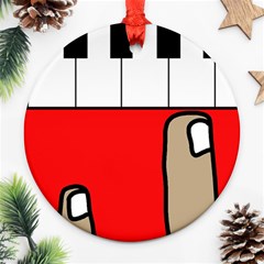 Piano  Round Ornament (two Sides) 