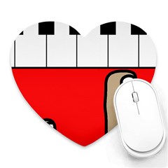 Piano  Heart Mousepads