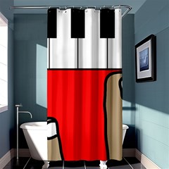 Piano  Shower Curtain 36  X 72  (stall) 