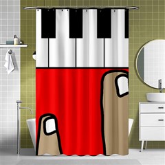 Piano  Shower Curtain 48  X 72  (small)  by Valentinaart