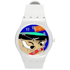 Accident  Round Plastic Sport Watch (m)