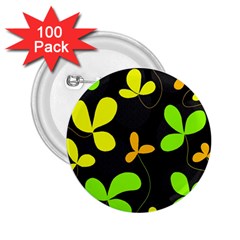 Floral Design 2 25  Buttons (100 Pack) 