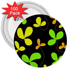 Floral Design 3  Buttons (100 Pack) 