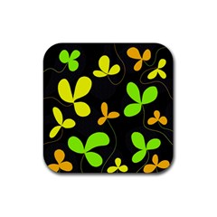 Floral Design Rubber Coaster (square) 