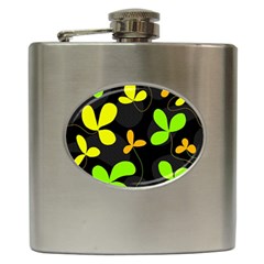 Floral Design Hip Flask (6 Oz) by Valentinaart