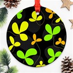 Floral design Round Ornament (Two Sides)  Front